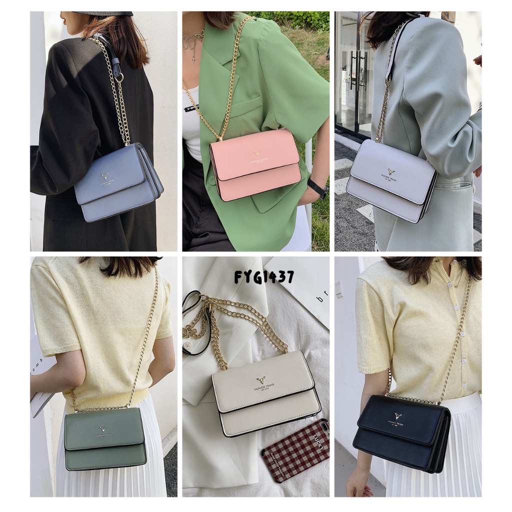MARKAS  MS1437 Tas Selempang Wanita Korea Rantai Handbag