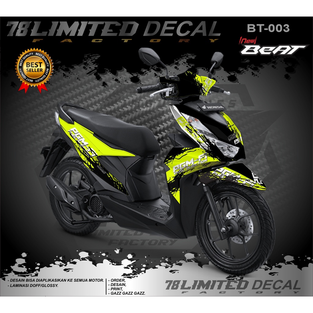 Stiker Decal Honda New Beat 2020-2022 Beat Street /Street -stiker honda beat new Beat DELUXE - 003