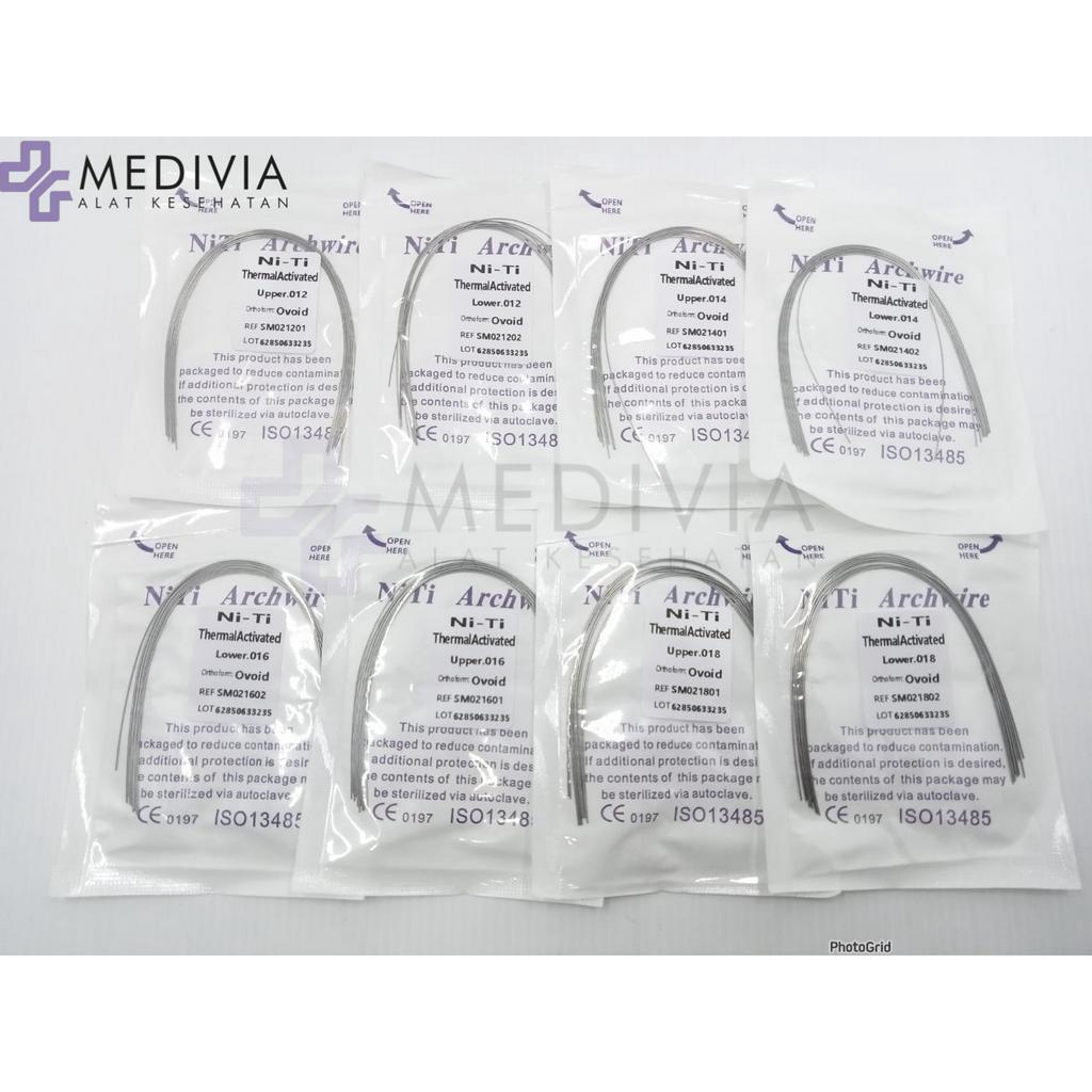 DENTAL KAWAT GIGI WIRE NITI THERMAL ACTIVATED AKTIVASI PANAS ROUND SUPER ELASTIC ORTHODONTIC