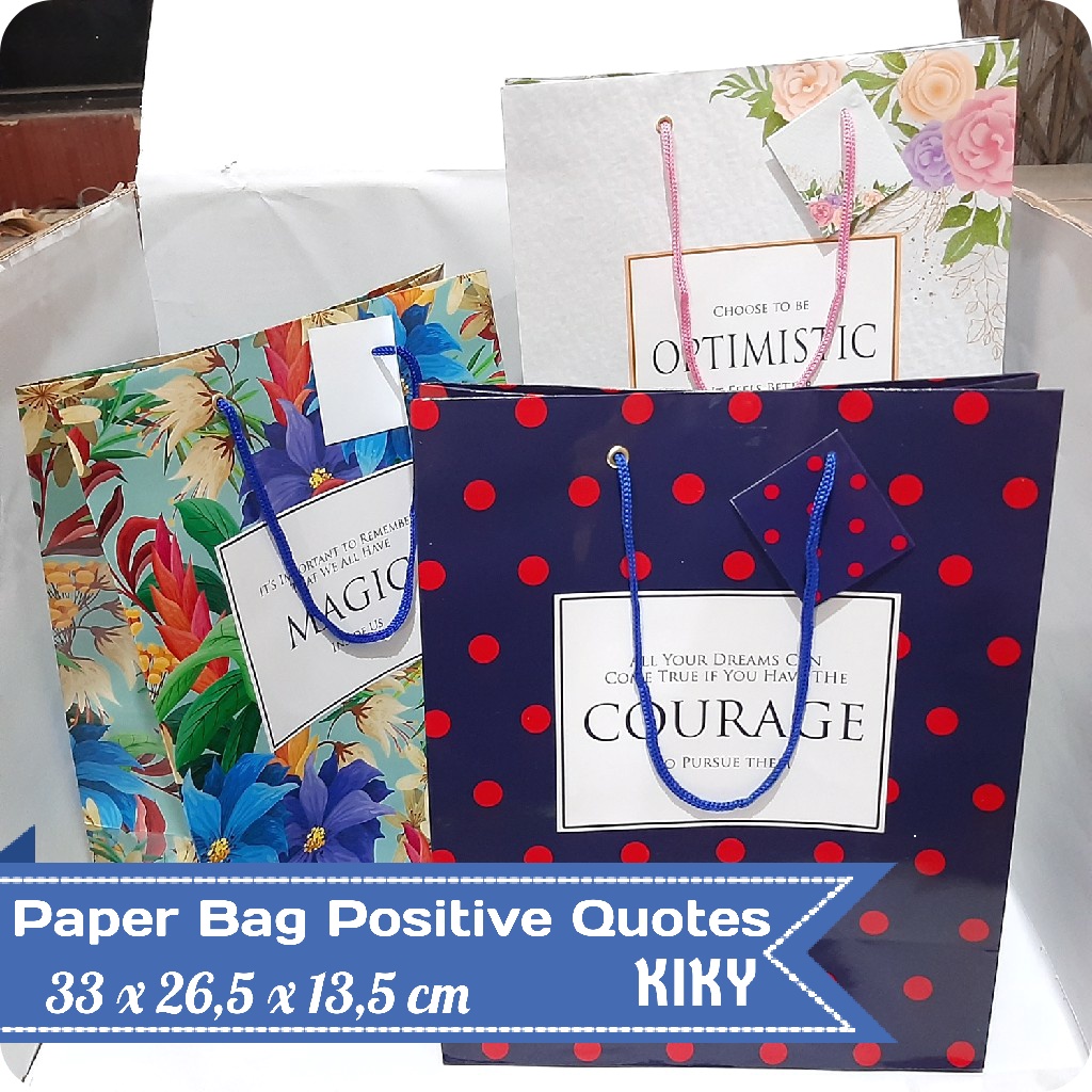 

Paper Bag Tali / Goody Bag Positive Quotes KIKY
