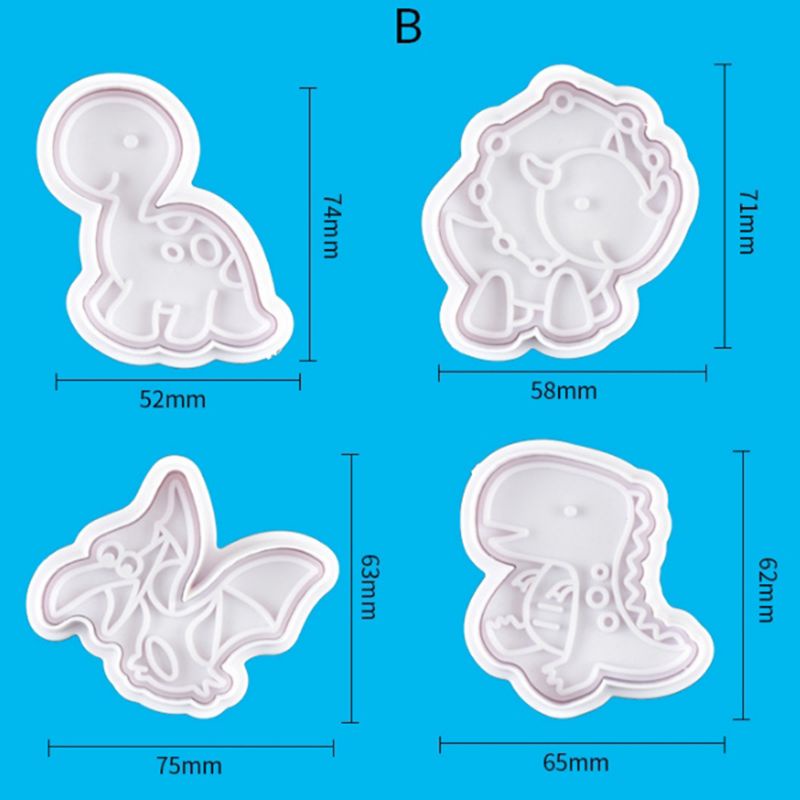 Cookies Cutter Dino isi 8pcs / Cetakan Kue Kering Dino / Cetakan Dinosaurus / Kue Cetakan Cookies