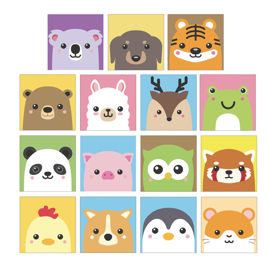 

Paint By Number Kit Kawaii Animal Part 2 Kanvas 20 x 20 cm