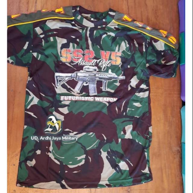 Kaos loreng, baju loreng, kaos loreng sablon