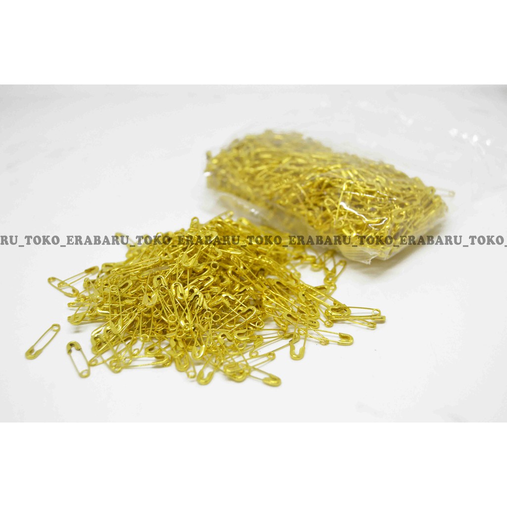Peniti Hijab Kecil Warna Emas-Safety Pins(isi 1440 pcs)