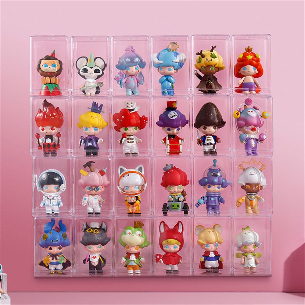 【COD Tangding】Rak Display Penyimpanan Boneka Tunggal Model Transparan Tahan Debu