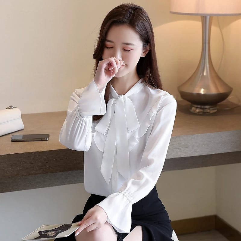 Azumi Blouse - Size S M L XL 2XL 3XL 5L - Blouse Jumbo - Baju Wanita Jumbo - Atasan Korea Big Size - Atasan Wanita Jumbo - Ukuran S M L XL 2XL - 3XL-4