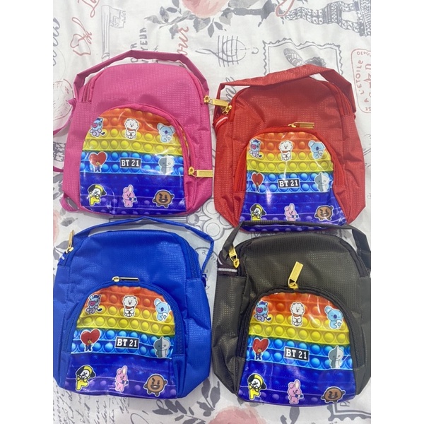 TAS SELEMPANG ANAK MODEL 2 SUSUN/TAS KADO ANAK CEWEK COWOK/TAS MAINAN ANAK CEWEK COWOK