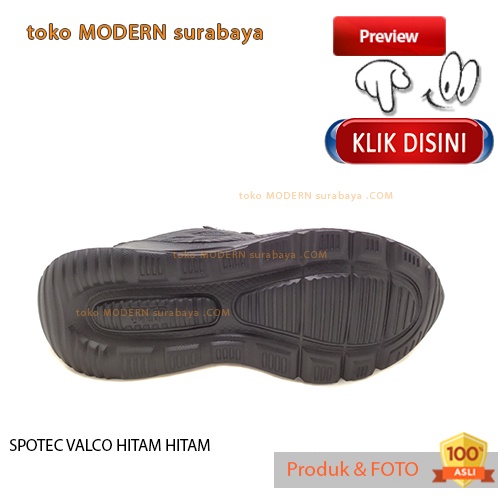 SPOTEC VALCO HITAM HITAM sepatu pria sepatu casual sneakers