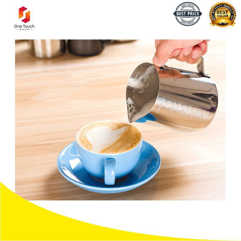 Grab Medan DROHOEY Gelas Pitcher Kopi Espresso Latte Art Stainless Steel 1000ml 600ml  ZM0078