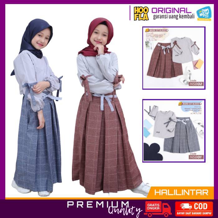  Setelan  Naura Set Blouse Rok  Anak  Perempuan  Hoofla Kids 