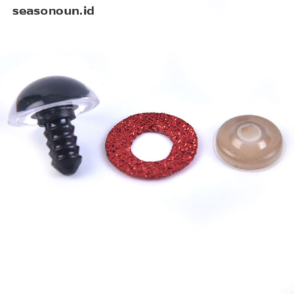 (seasonoun) 10pcs / Set Mainan Mata Boneka 3D 20MM Bahan Plastik Untuk Anak