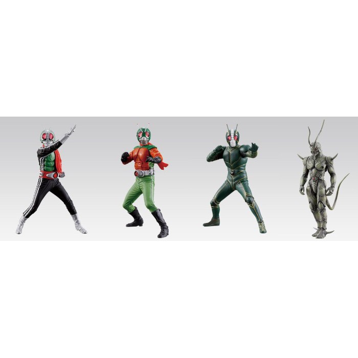 HDM SHIN ICHIGO + SKYRIDER + ZO + DORAS MIB (SET OF 4) BANDAI KAMEN RIDER