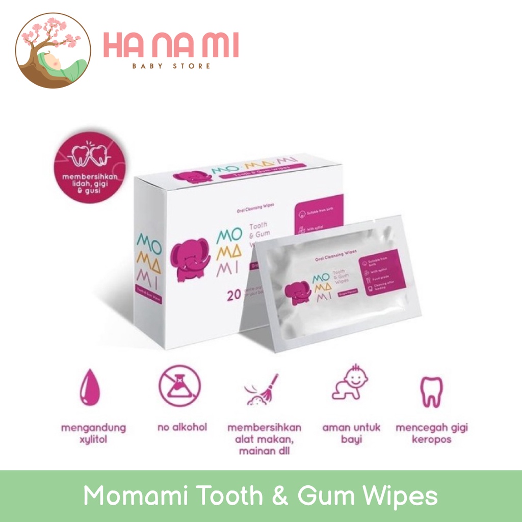 Momami Tooth &amp; Gum ( Tissu Pembersih Gigi Bayi )