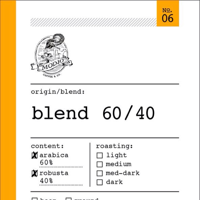 

Kopi Blend Arabica Robusta 60-40