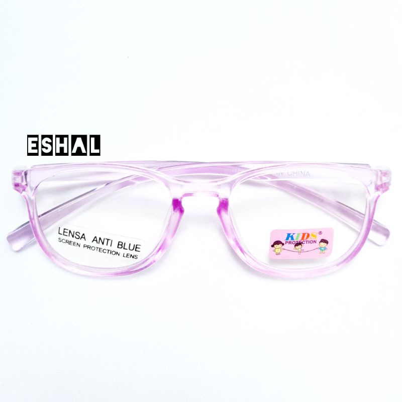 KACAMATA ANAK ANTI RADIASI (BLUERAY) CEWE COWO-Magenta