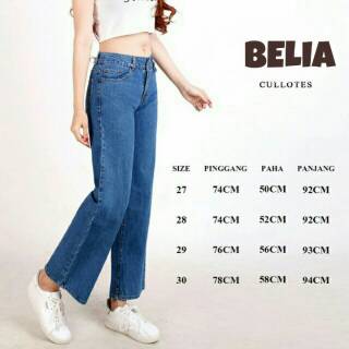 BELIA kulot  jeans celana  cullote jeans wanita jeans snow 