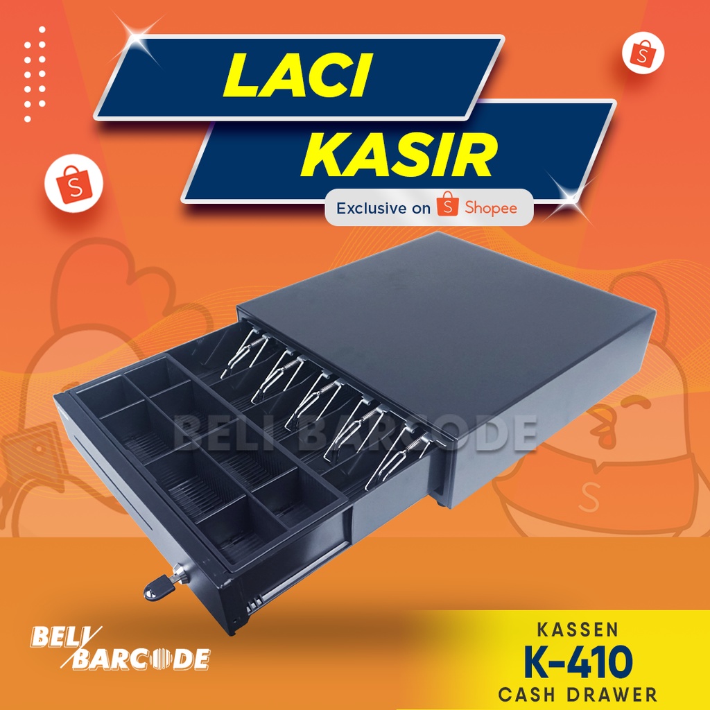 Laci Kasir KASSEN K410 5 Bill 8 Coin - Cash Drawer