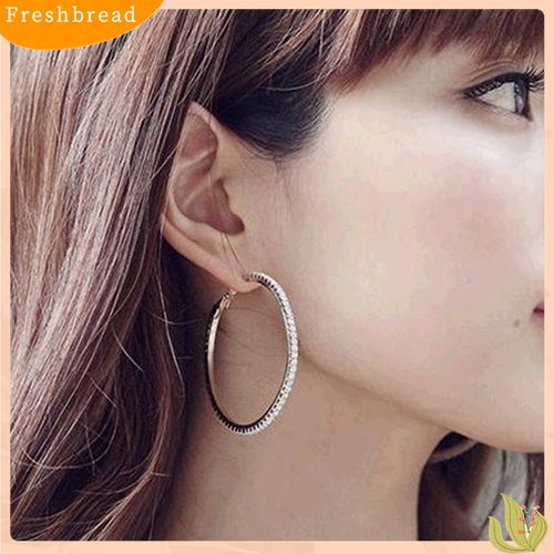 【Fresh】Women's Luxury Party Crystal Rhinestone Earring  Hoop Ear Ring Jewelry Charms