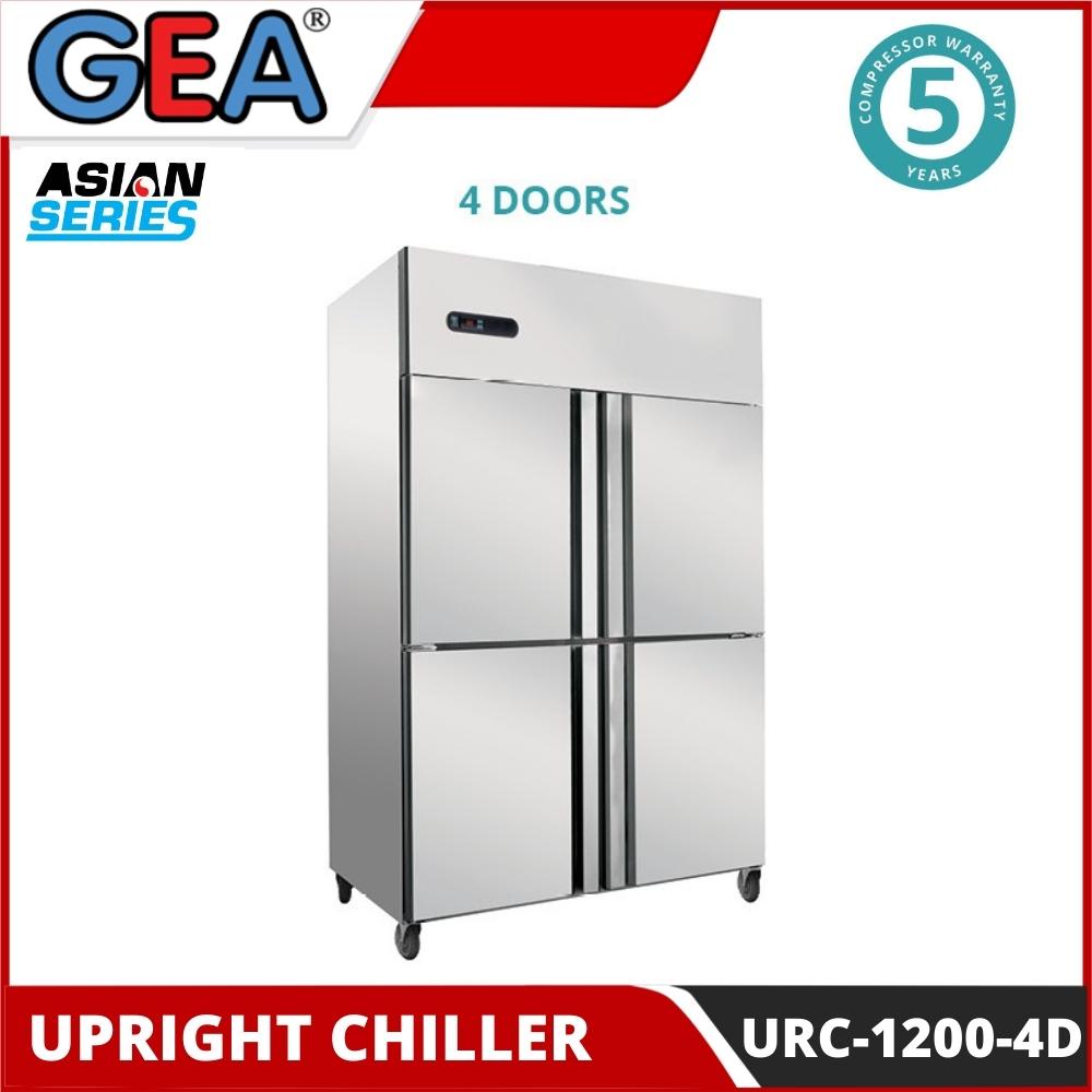 UPRIGHT CHILLER GEA URC-1200-4DX KULKAS STAINLESS DAPUR RESTORAN MALL URC 1200 4DX ORIGINAL