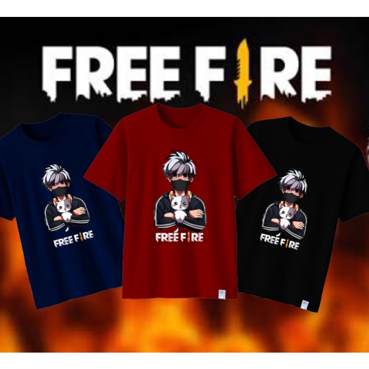 Kaos Free Fire | Cotton 30's Extra Soft | Untuk Bayi, Anak, Remaja & Dewasa