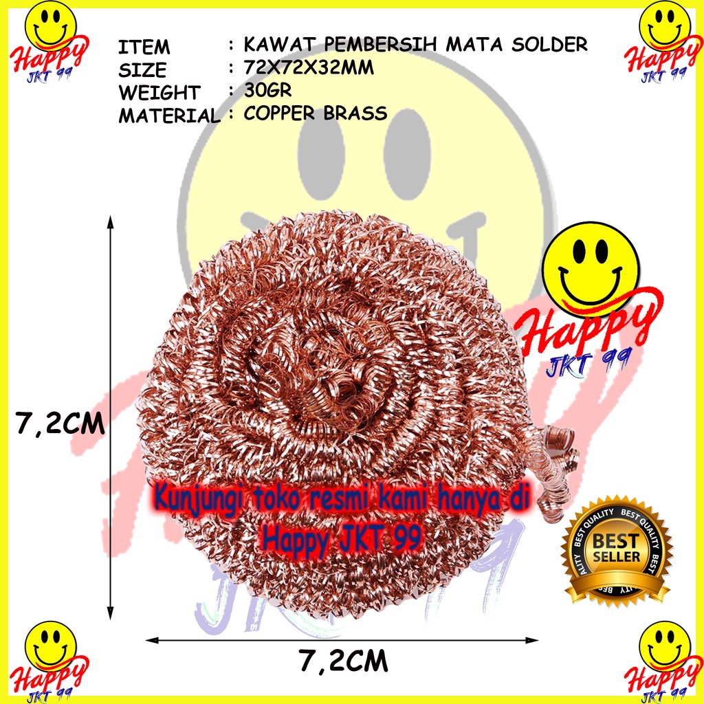 [ HAPPY JKT 99 ] KAWAT TEMBAGA PEMBERSIH MATA SOLDER TEMBAGA COOPER BALL