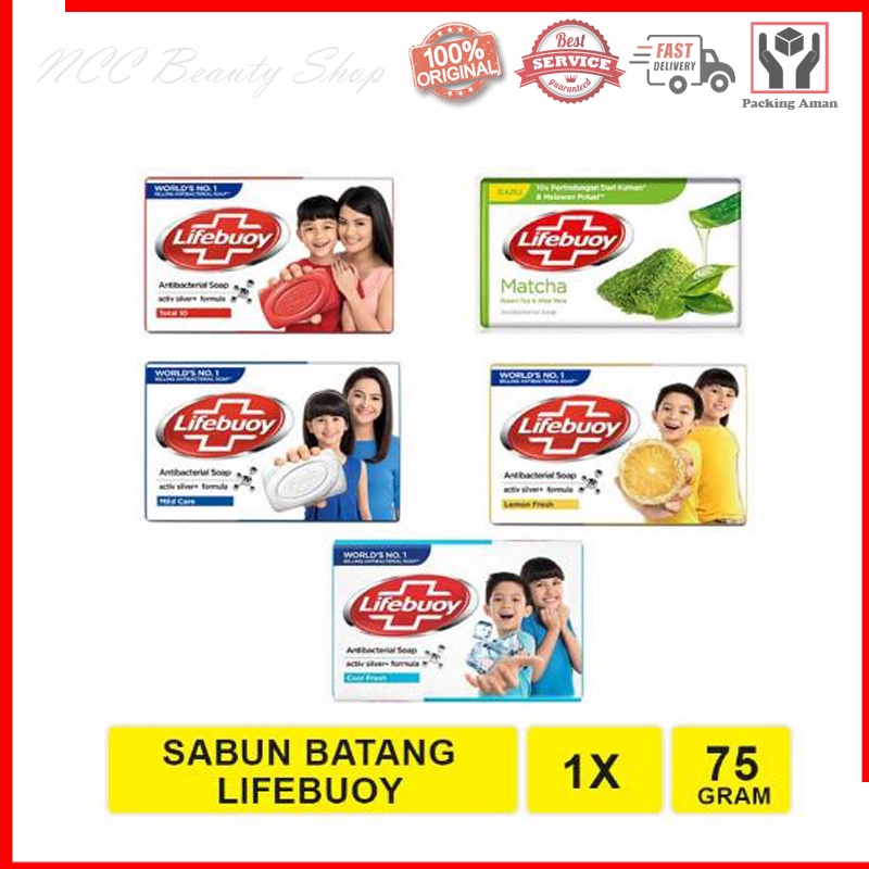 * NCC * Lifebuoy Sabun Mandi Batang Lifeboy Antibacterial Soap - Netto 70 gr