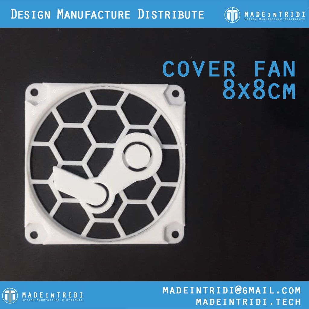 Fan Cover STEAM 3D Logo fan Grill 8 CM 12 CM 14 CM
