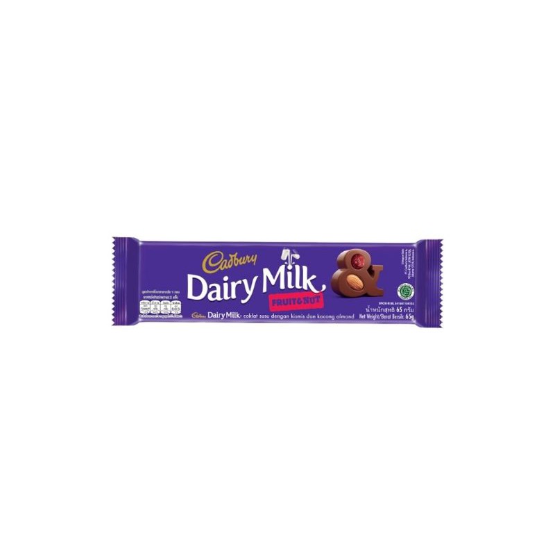 

Cadbury Chocolate Dairy Milk Fruit & Nut 65gr