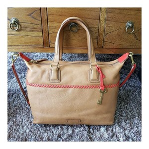 TAS FOSSIL ORIGINAL - FOSSIL JULIA SATCHEL CASHEW