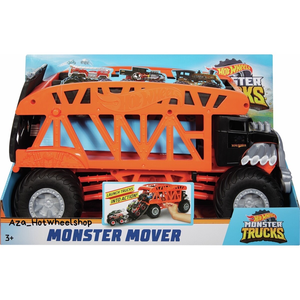 Diecast Hot Wheels Monster Trucks MONSTER MOVER Jam Track Builder Bus Mobil Besar Mainan Anak