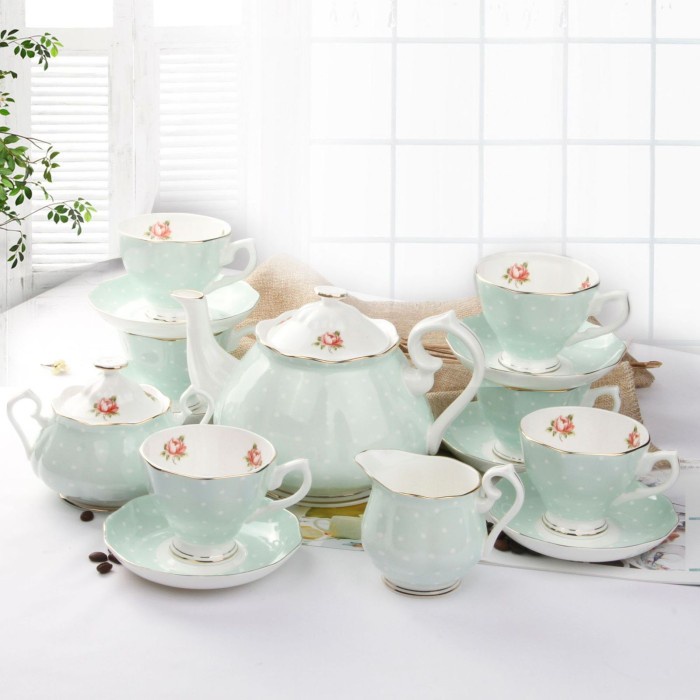 Tea set 15pcs english afternoon tea with gift box