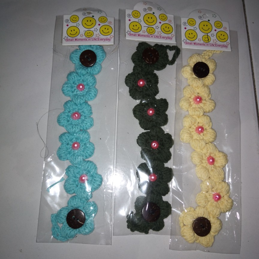 Konektor Masker Rajut Anak/dewasa  15cm Free Plastik Kemasan