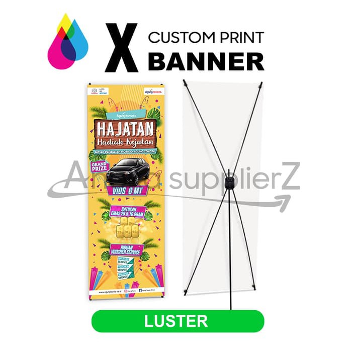 Cetak X Banner 80x180 cm (Flexi Korea 480 gsm)