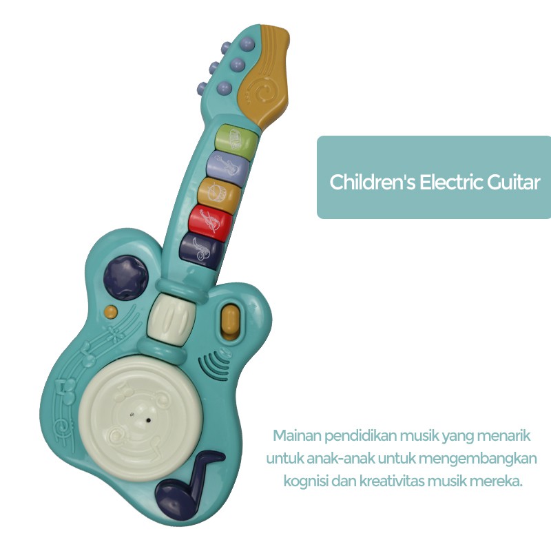 Children Electronic Toy Guitar Kids Musical Guitar with Animal Sound Play Music Educational Toy