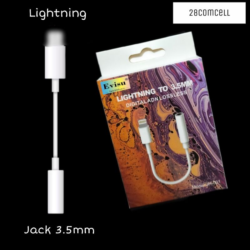 Jack Audio Kabel Sambungan Headset Light ning to Headphone Jack Adapter headset Jack 3.5mm
