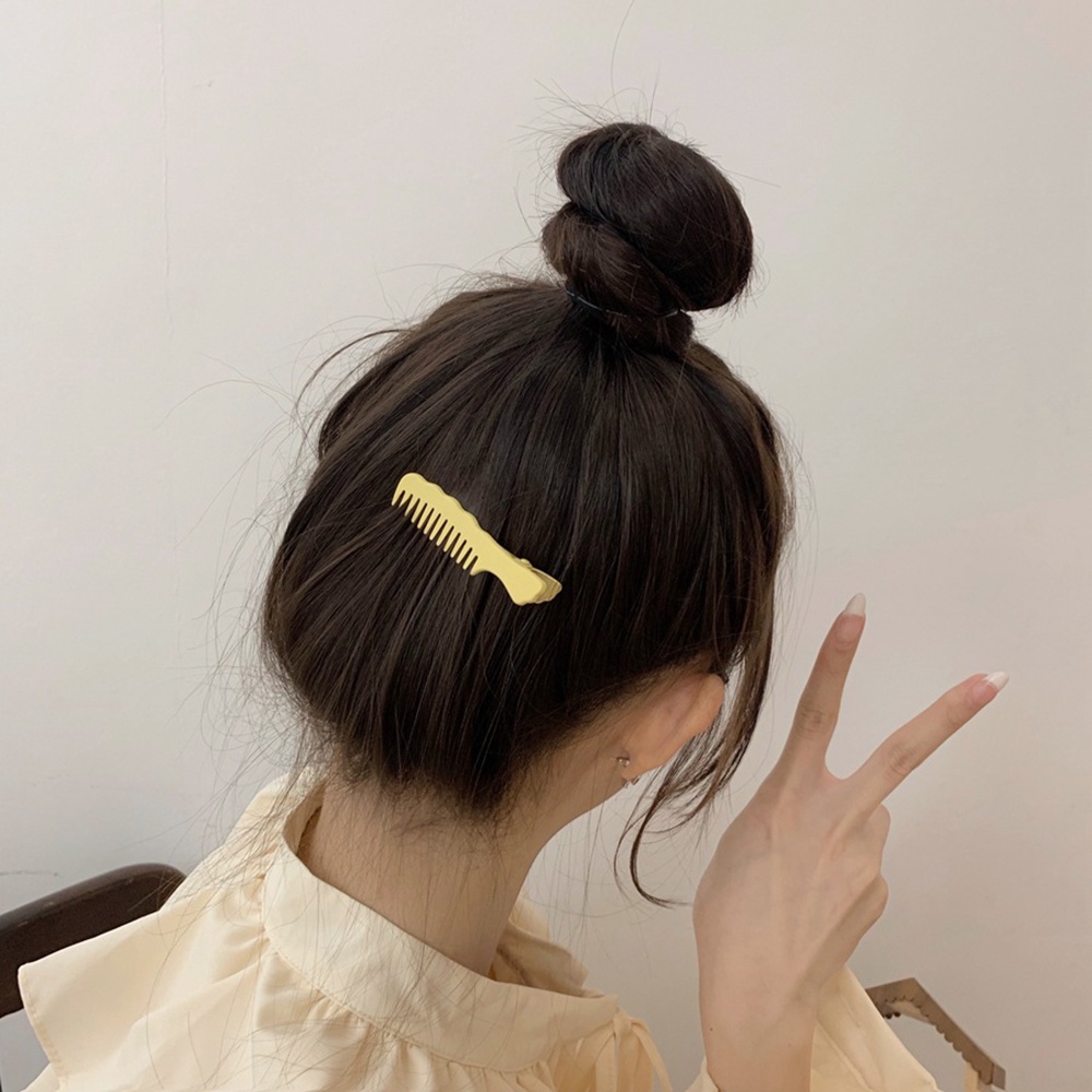 【COD Tangding】5 Colors Girl Heart Comb Hairpin Cute Candy Bangs Clip Duck Beak Clip Hair Ornament