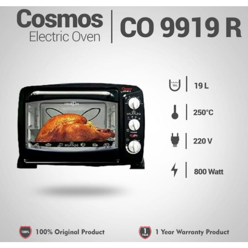 Oven Listrik Cosmos 19liter CO-9919R