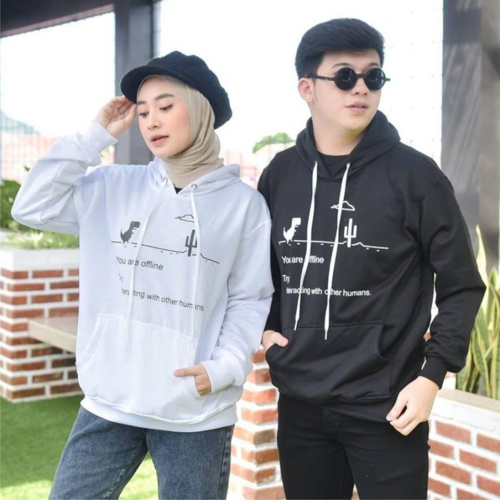 FenishaStore Sweater Hoodie Pria Dan Wanita Unisex YOU ARE OFFLINE  Bisa Bayar Ditempat COD