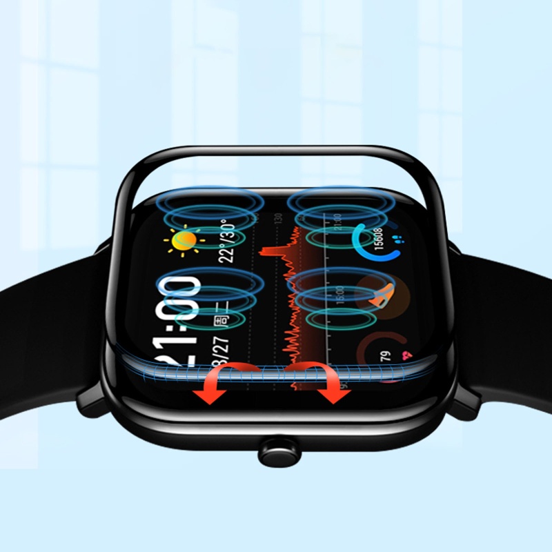 Vivi Film Cakupan Penuh Untuk AmazfitGTS4 Mini Smartwatch SkinGuard Film Anti Gores