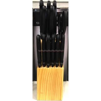 Krischef Knife Set Pisau Blok Set Pisau Komplit Pisau Serbaguna Isi 12 promo