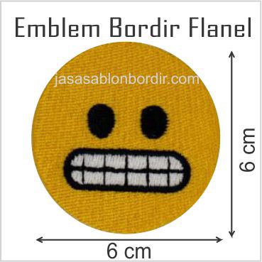 Emblem Bordir Flanel Emoji7