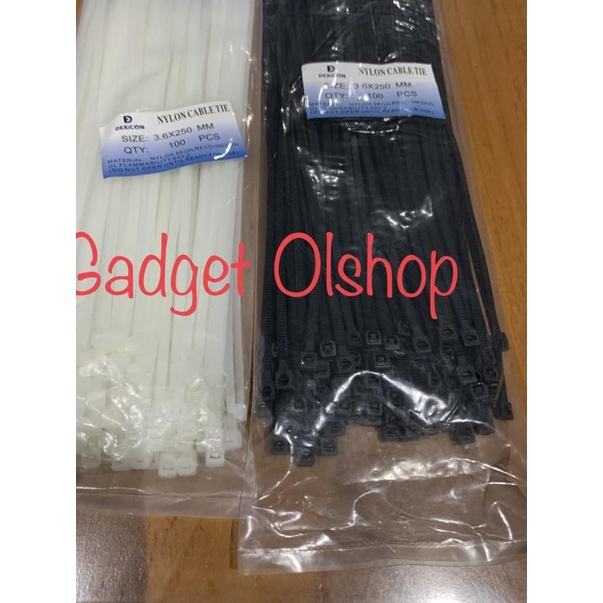 

☃ Kabel Ties 25cm - Kabel Ties 3.6x250mm - Cable Tie - Kabel Pengikat ➫