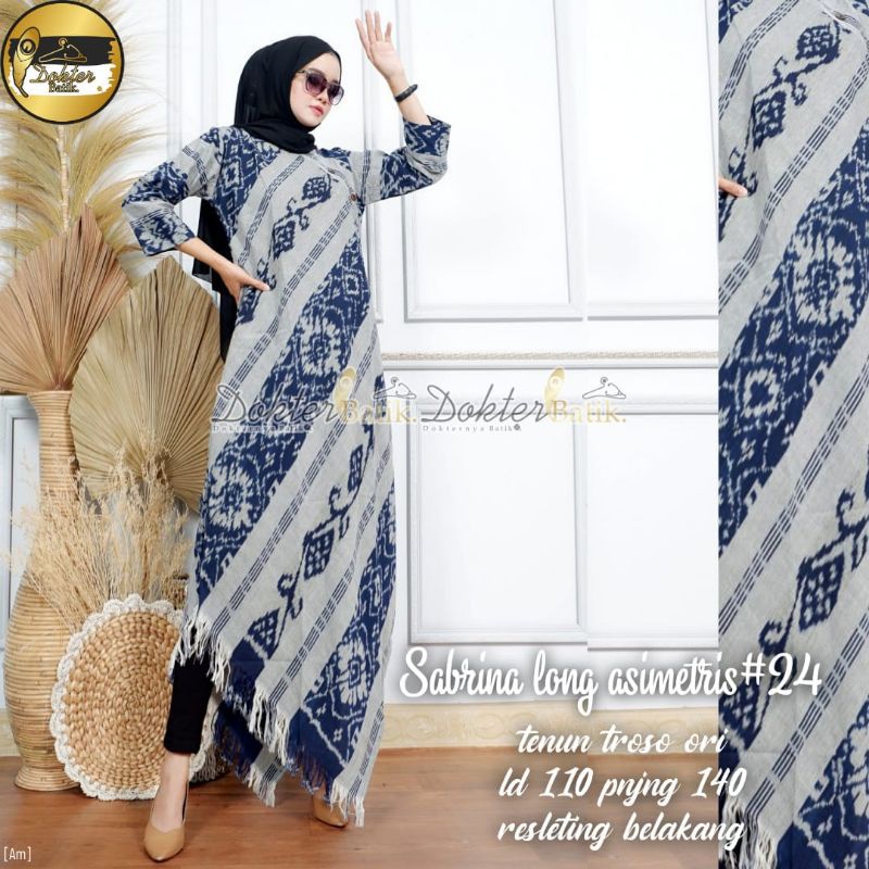 sabrina long asimetris/ tunik tenun torso/ tenun ori
