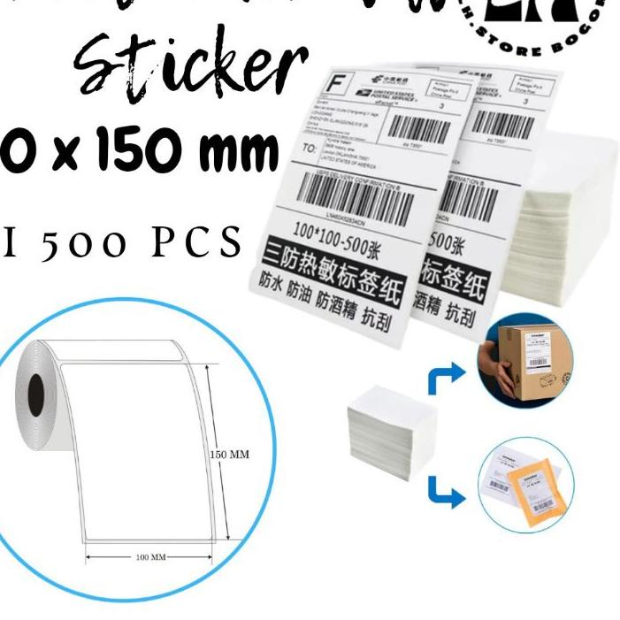 

Miliki KERTAS THERMAL/LABEL STICKER 100 X 150 MM UKURAN A6 .,