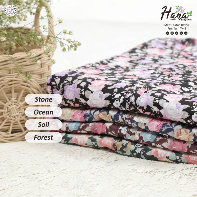 Falova Gamis/dress Hana daily dress home dress panjang katun rayon premium twill