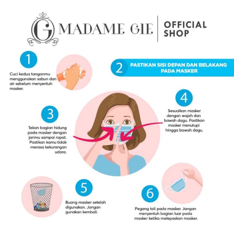 MADAME GIE PROTECT YOU DUCKBILL FACE MASK – MASKER ISI 10 RANDOM