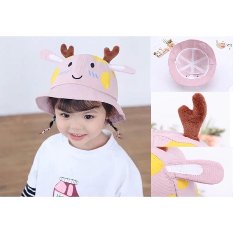 6-20 bulan Topi Baseball/Bucket Anak Bayi Balita Laki Laki / Perempuan model Tanduk Deer Goat /Baby Toddler Hat