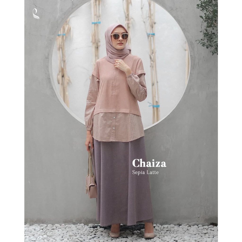 SYLLA// CHAIZA Dress Syari Kasual Daily Outfit Gamis by Sylla Hijab