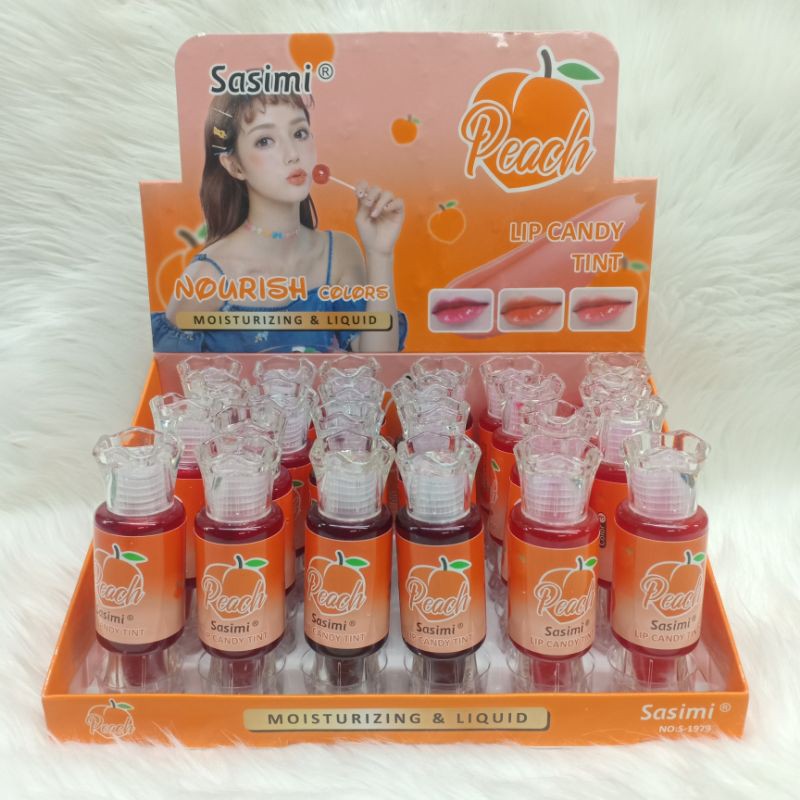 [ per bok 24 pcs ] lip tint candy sasimi peach nourish