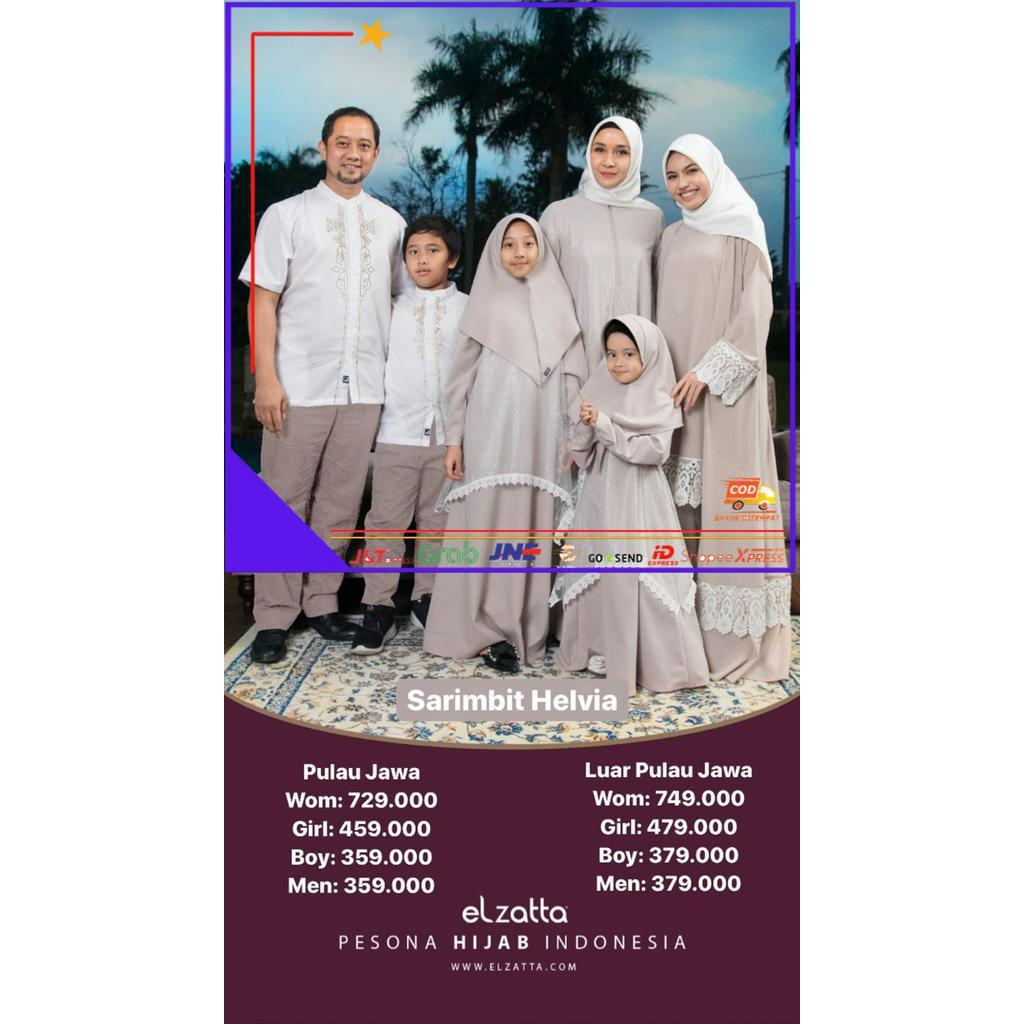 ❤BISA COD❤ Sarimbit Keluarga Elzatta Hijab Ori Diskon Sarimbit Helvia Koko Dewasa
